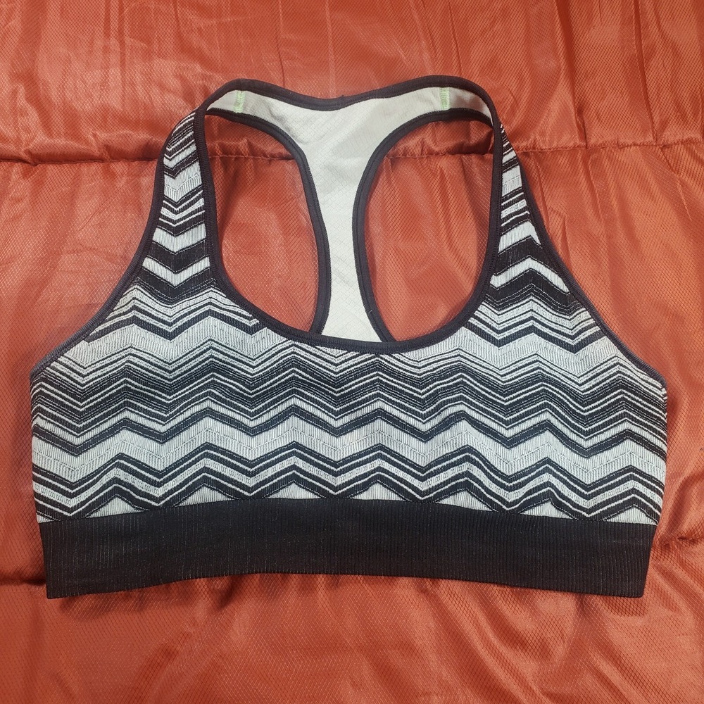 Lululemon 10/M Ebb & Flow Racerback Bra‎ Reversible Heathered Clear Mint